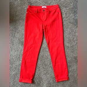 Lila Ryan Coral Skinny Demin Cuffed Pants